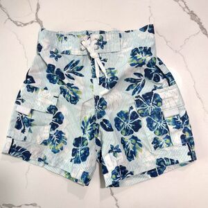 Carter’s | Boys Blue Tropical Floral Swim Shorts Trunks 9 Months Hawaiian